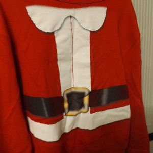 RED SWEATSHIRT SANTA CLAUSE, MEDIUM, COTTON, UNISEX